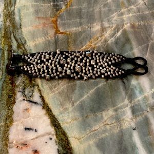 UNO de 50 Leather & Silver bracelet